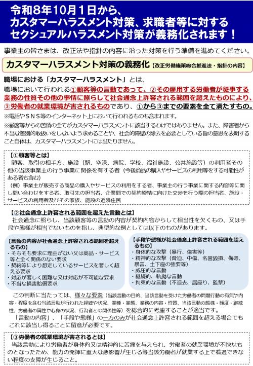詳細版ハラスメント対策リーフレット