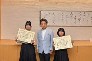 18日  人命救助を行った中学生へ感謝状を贈呈の画像