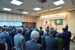 6日　仕事始めのあいさつの画像