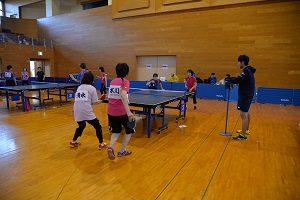 卓球競技の様子