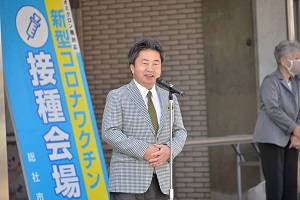 1日　新型コロナウイルスワクチン令和5年春開始接種の接種券発送式の画像1