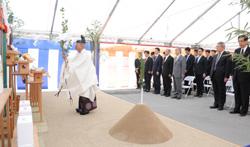 11日　県内最大級の物流施設「GLP総社」の起工式への画像