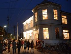 ライトアップされたまちかど郷土館