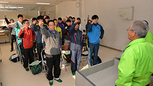 がんばろうと気合を入れる