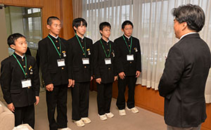 市長から激励の言葉