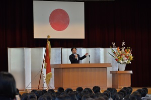 8日　総社高校の入学式への画像